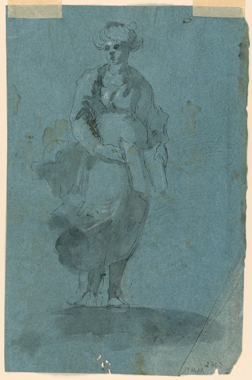 Vázlatok A) Szibila (?); B) Szent János igehirdetés alkotó: Unknown artist