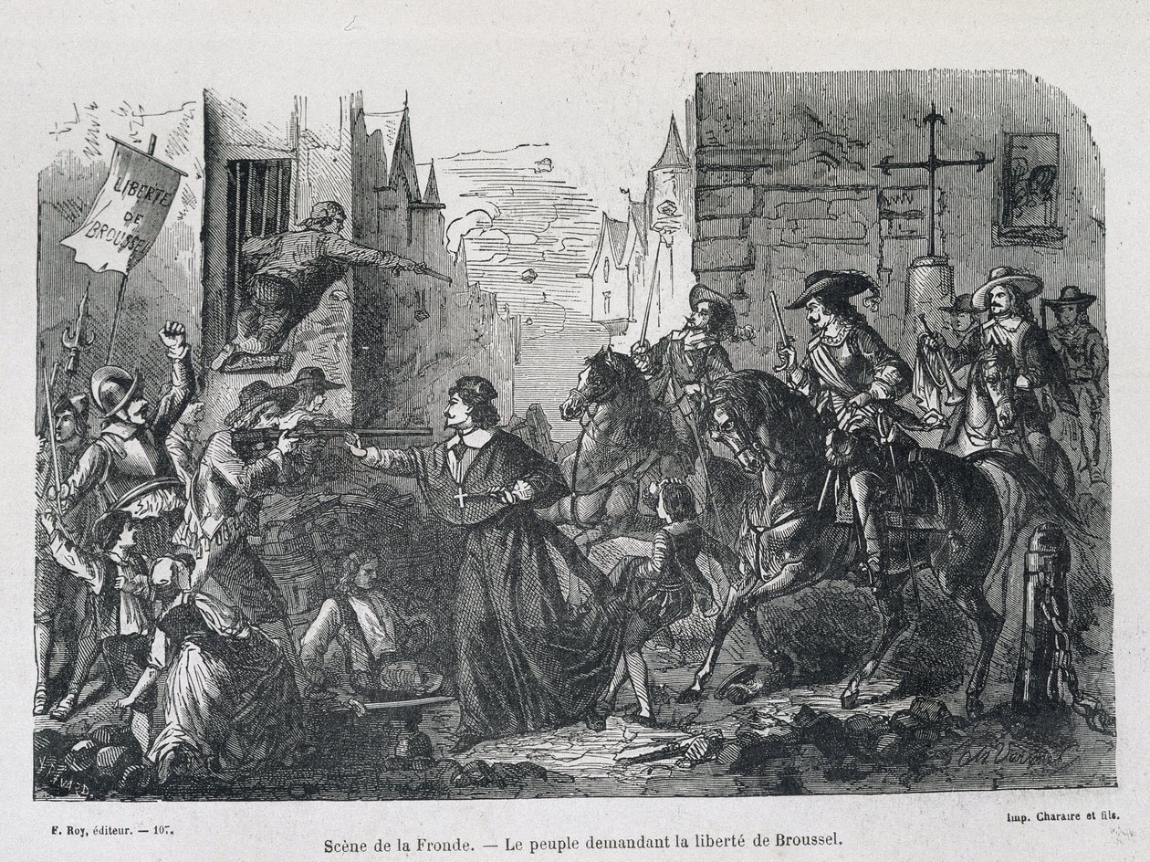 Sling jelenet – Brousel szabadságáért kiáltó emberek 1648-ban alkotó: Unknown artist