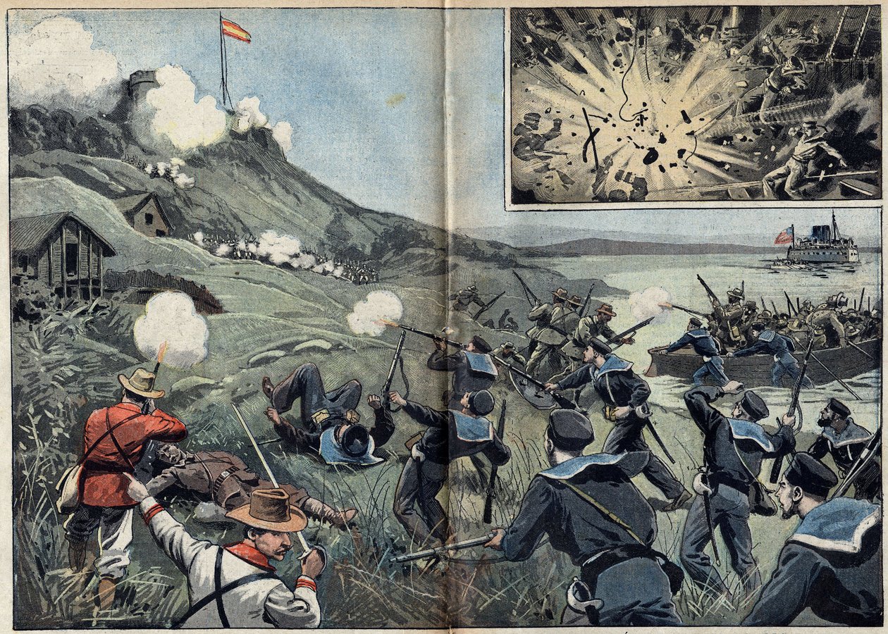 Spanyol-amerikai háború vagy kubai függetlenségi háború (1868-1898) Spanyolország és Észak-Amerika között alkotó: Unknown artist