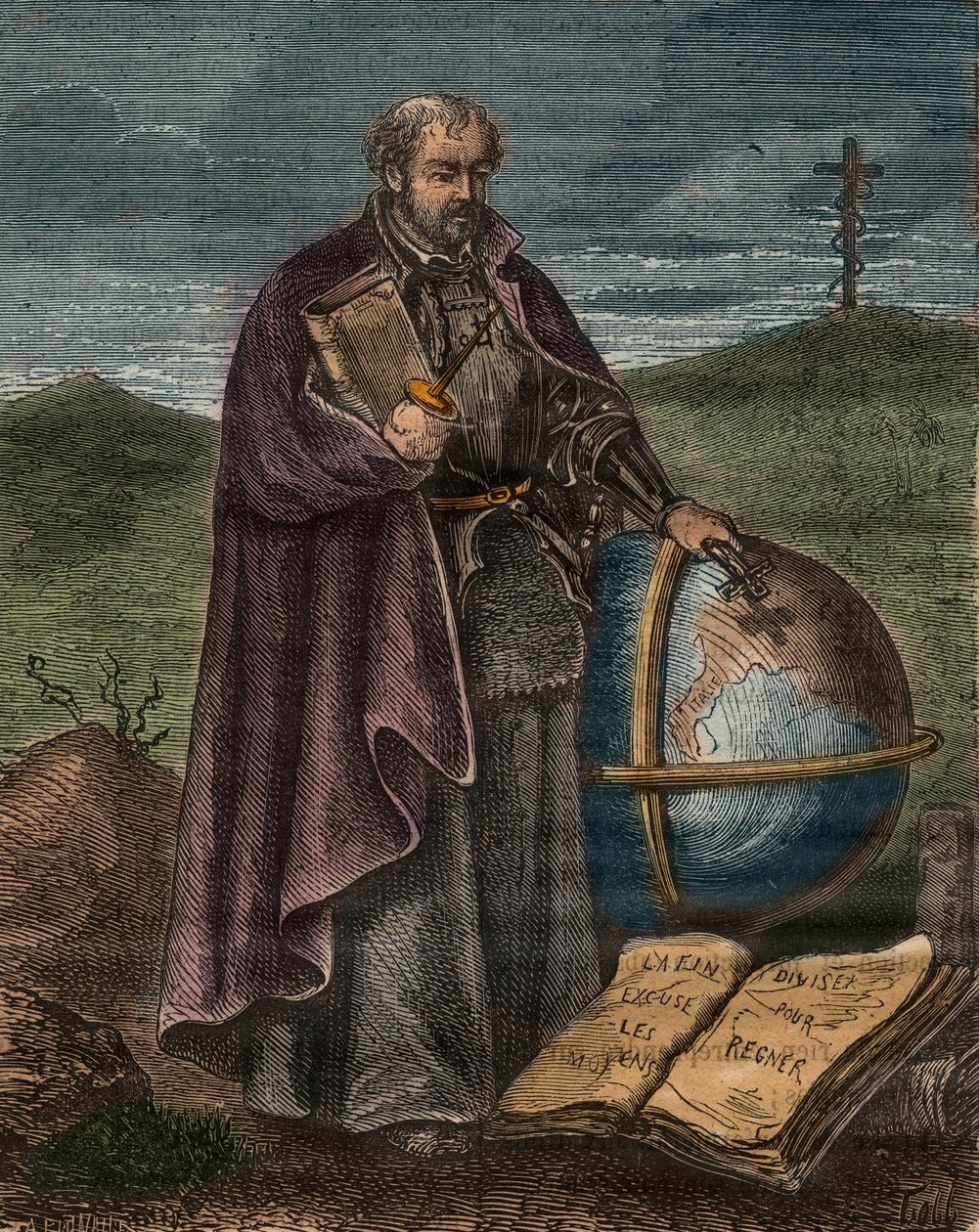 Loyolai Szent Ignác (1491-1556) (színes metszet) - Loyolai Ignác (Sant Ignazio vagy Szent Ignác) portréja alkotó: Unknown artist