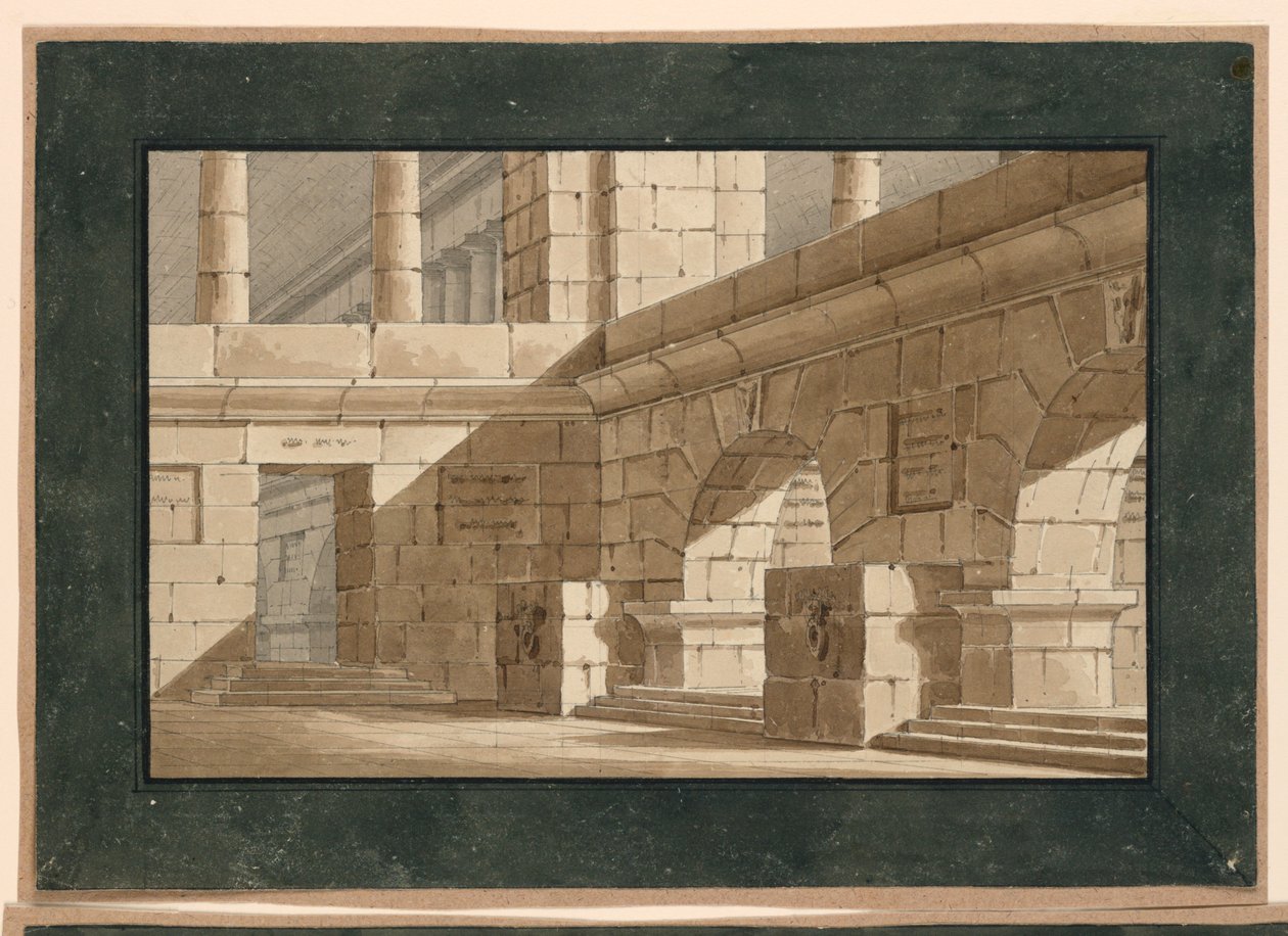 Színpadtervezés, Antik épület udvara alkotó: Unknown artist