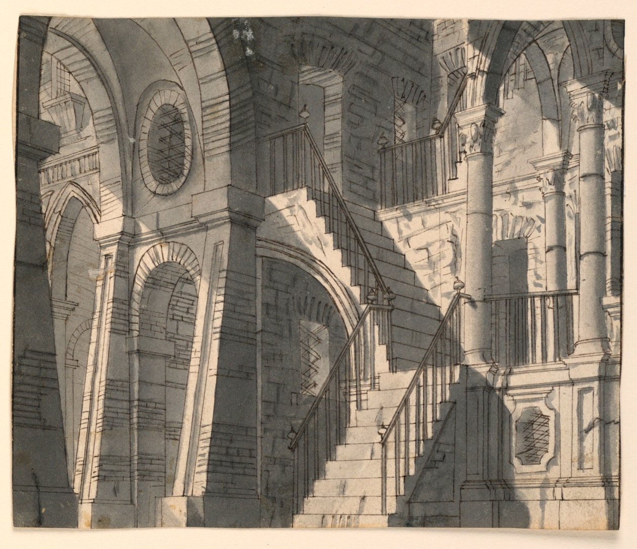 Színpad, kőbelső lépcsővel alkotó: Unknown artist