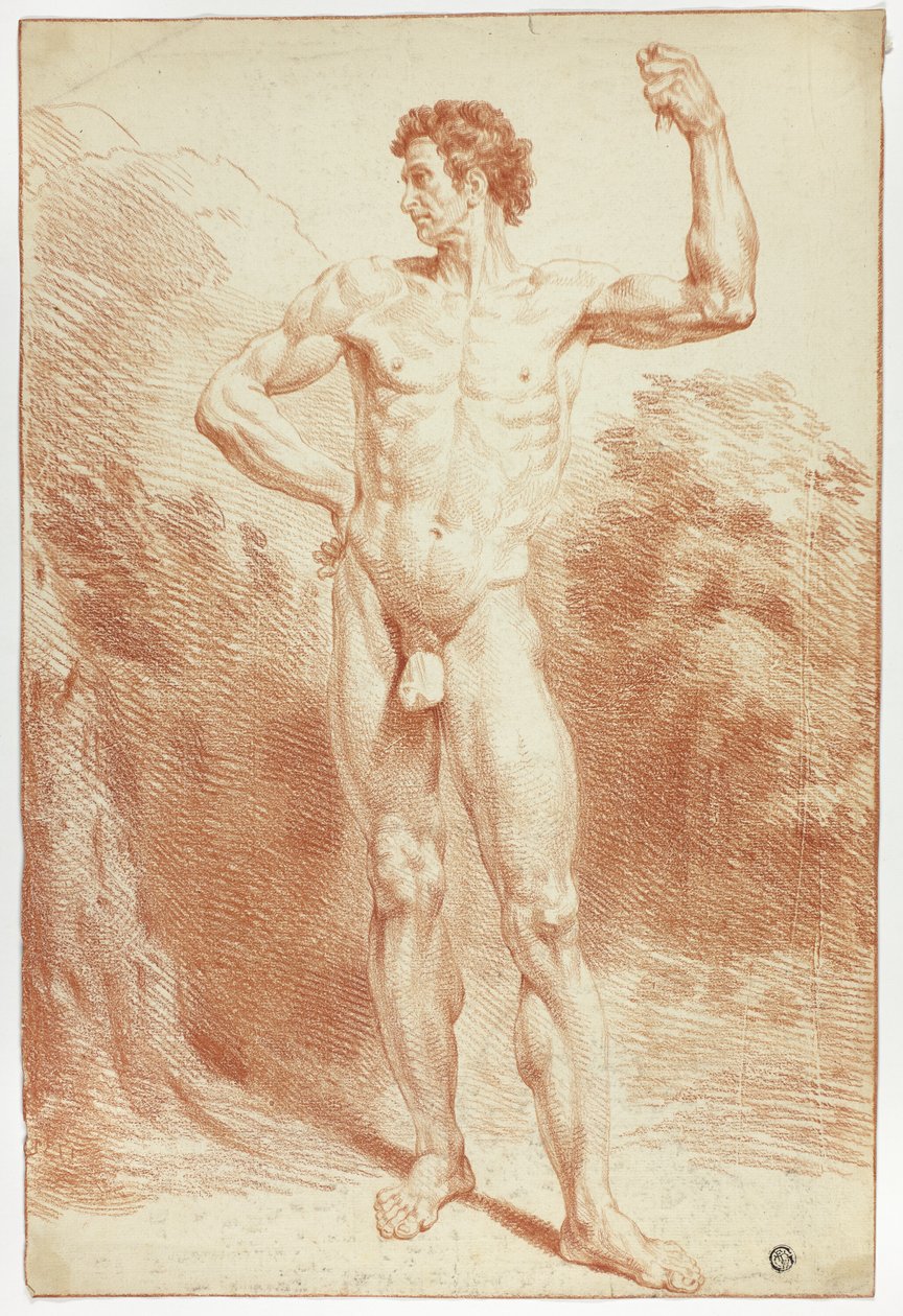 Álló akadémiai férfi akt alkotó: Unknown artist