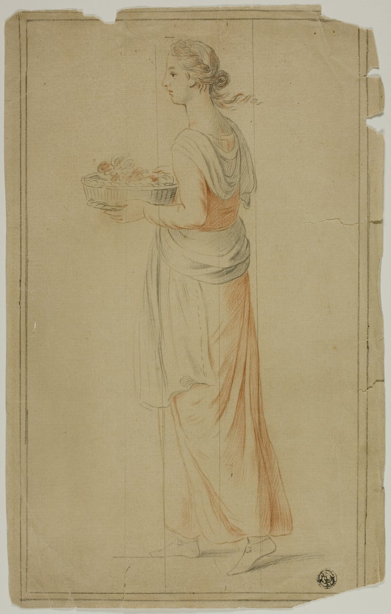 Állandó lány kezében kosár alkotó: Unknown artist