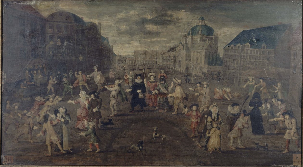 Utcai csínytevések Párizsban, 1501 és 1600 között (festmény) alkotó: Unknown artist