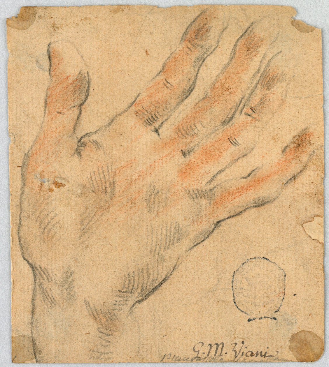 Tanulmány: egy bal kéz alkotó: Unknown artist