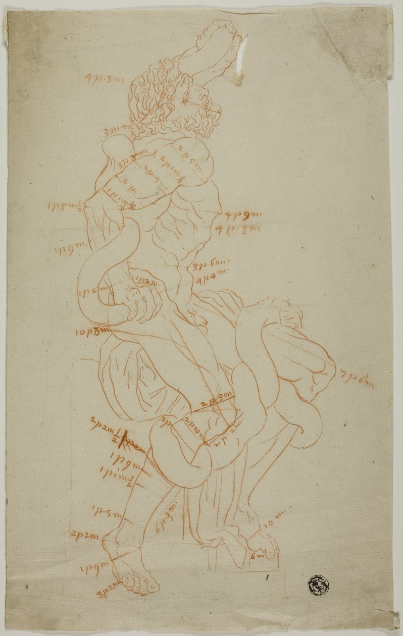 Tanulmány a Laocoon szobrászat után alkotó: Unknown artist