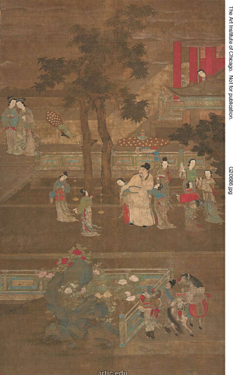 Su Dongpo a Hanlin Akadémiára kísért a császárné özvegye cselédlányaival együtt alkotó: Unknown artist