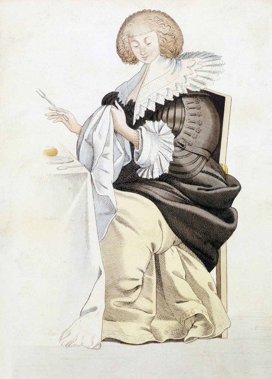 Asztalművészet: egy előkelő hölgy módja az asztalnál alkotó: Unknown artist