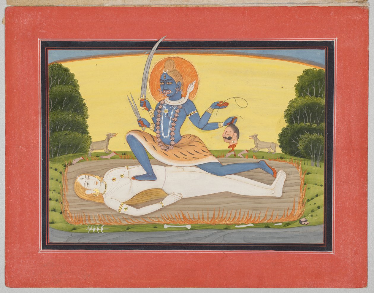 Tantrikus Devi Shiván, egy Mandi Devi sorozatból alkotó: Unknown artist