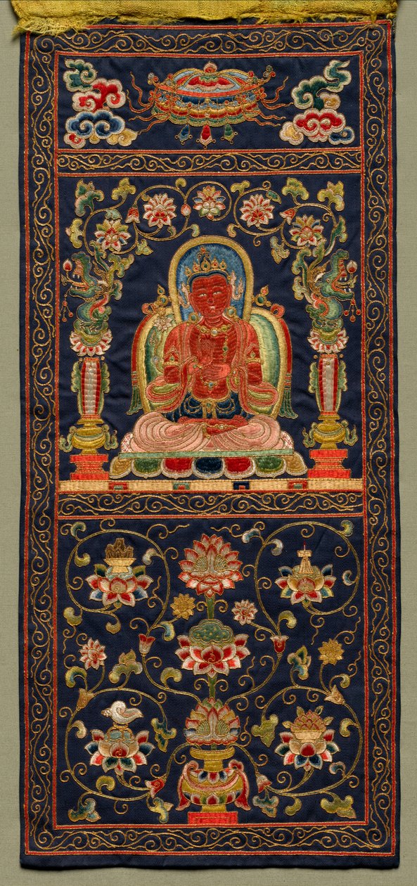 Thangka a hetedik bódhiszattvával alkotó: Unknown artist