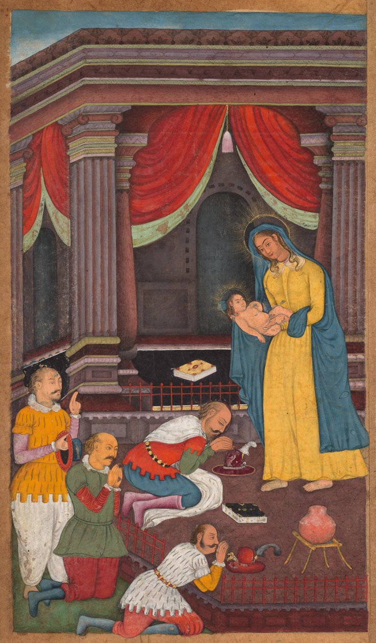 A Pásztorok imádása Jerome Xavier atya szentségtükréből (Mir’at al-quds) alkotó: Unknown artist