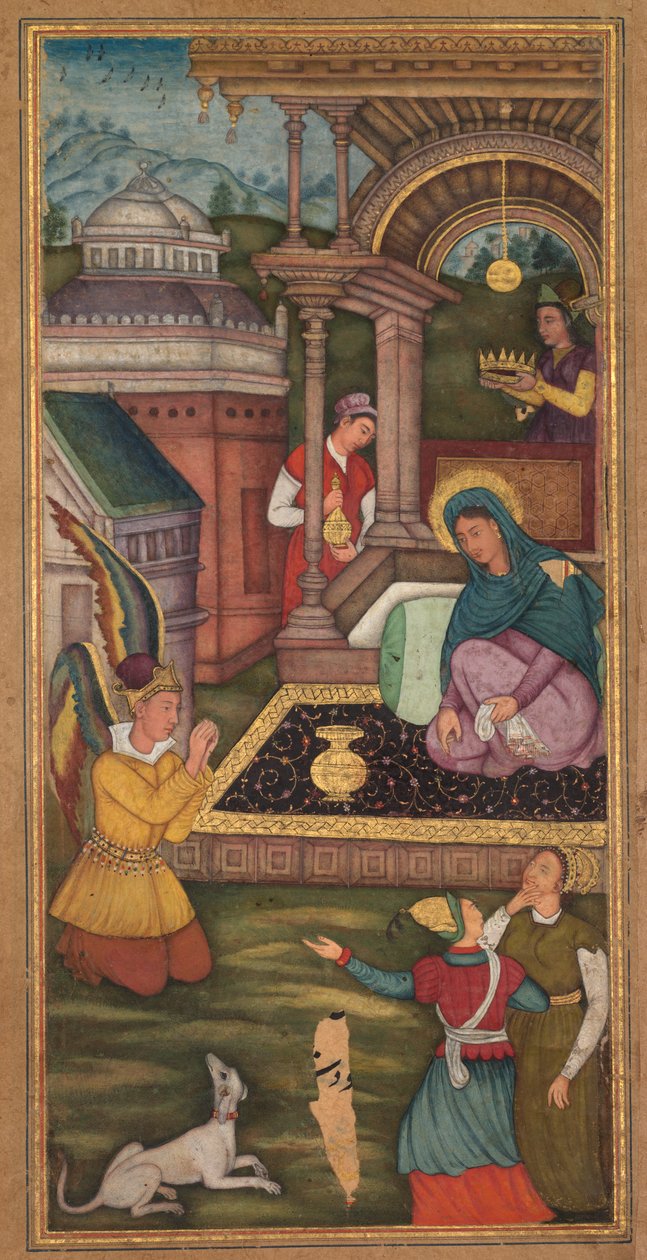 Az Angyali üdvözlet Jerome Xavier atya szentségi tükréből (Mir’at al-quds) alkotó: Unknown artist