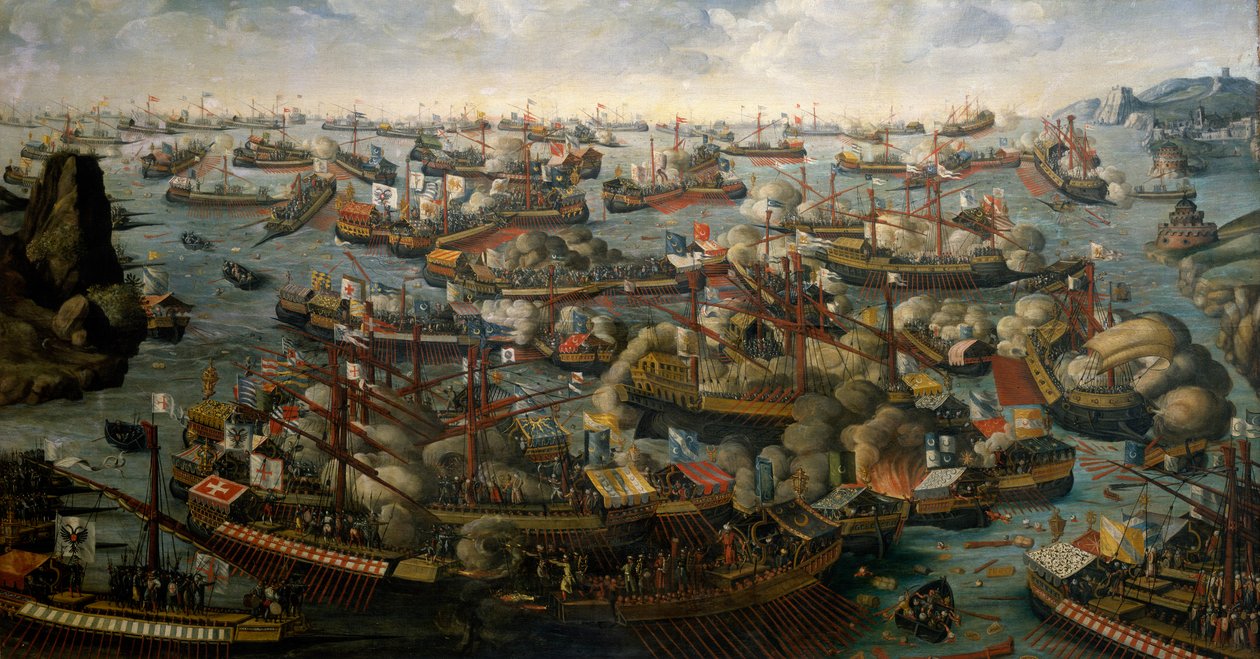 A lepantói csata, 1571. október 7., 16. század vége (olaj, vászon) alkotó: Unknown artist