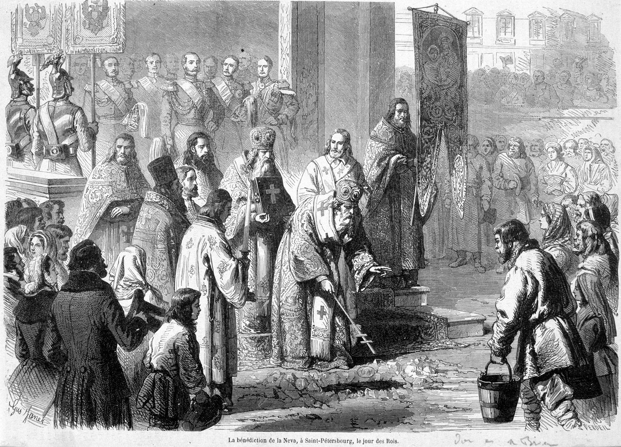 A Néva áldása, Oroszország, a Királyok Napján. alkotó: Unknown artist