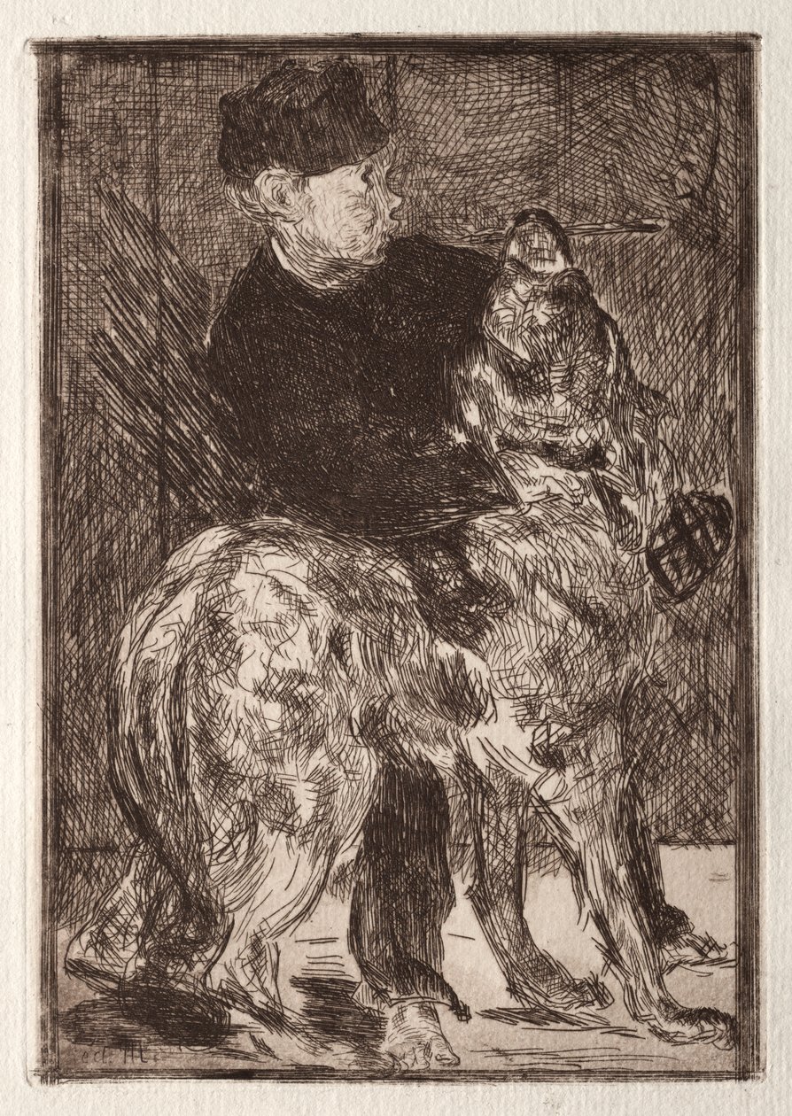A fiú kutyával alkotó: Unknown artist