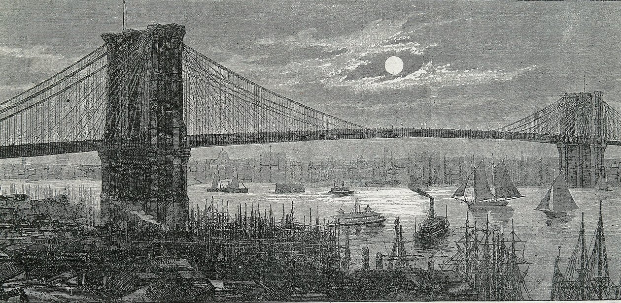 A Brooklyn Bridge, New York alkotó: Unknown artist