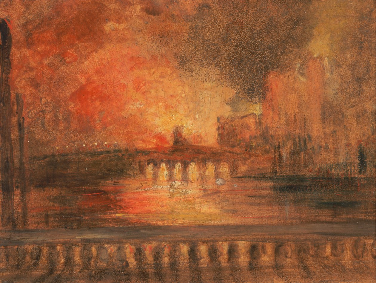 A Parlament házainak felgyújtása alkotó: Unknown artist