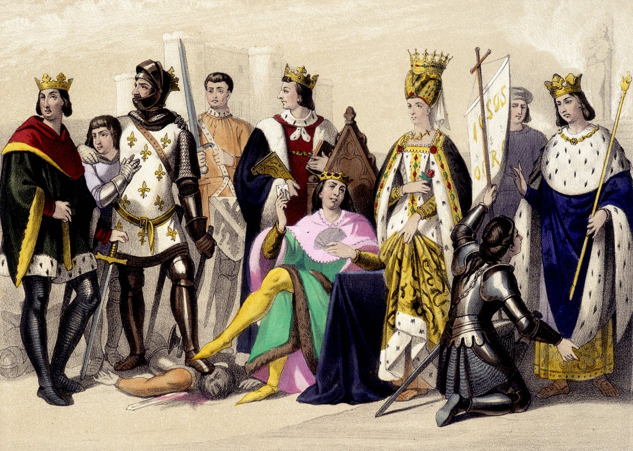 A Valois-i Capetians 1328-tól 1422-ig. VI. Fülöp, II. János, VI. Károly, Bajor Isabeau (Izabella, Erzsébet), Jeanne d