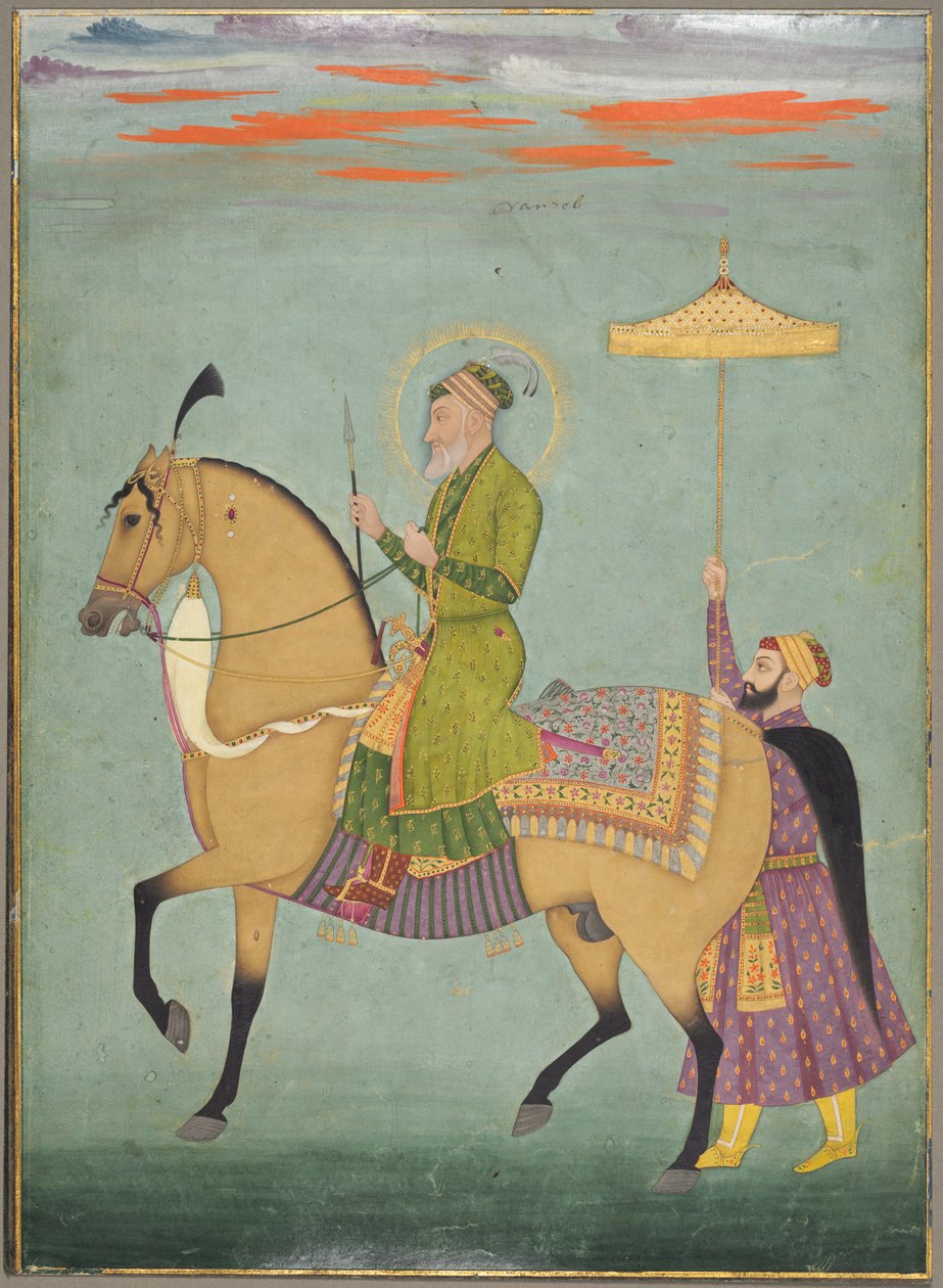 Alamgir császár (uralkodott 1658–1707) lóháton alkotó: Unknown artist