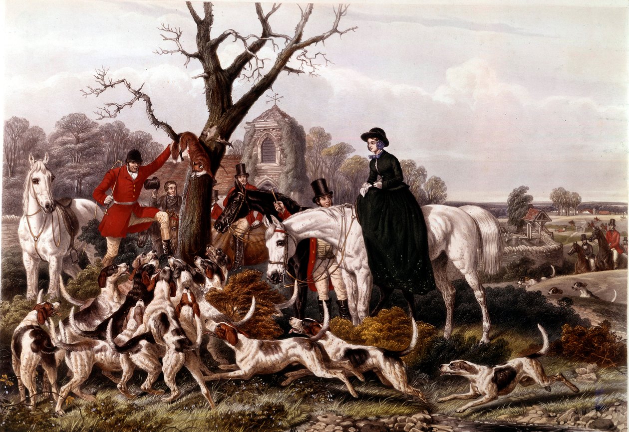 John Frederick Herring (1795-1865) A rókavadászat metszete alkotó: Unknown artist