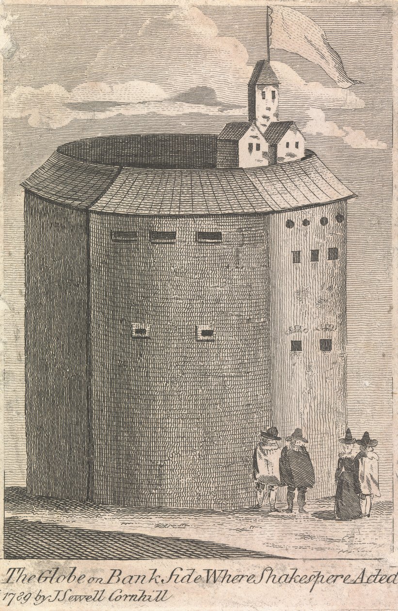 The Globe on Bank Side, ahol Shakespeare fellépett (J. Serrell kiadása); 10. oldal (második kötet) alkotó: Unknown artist