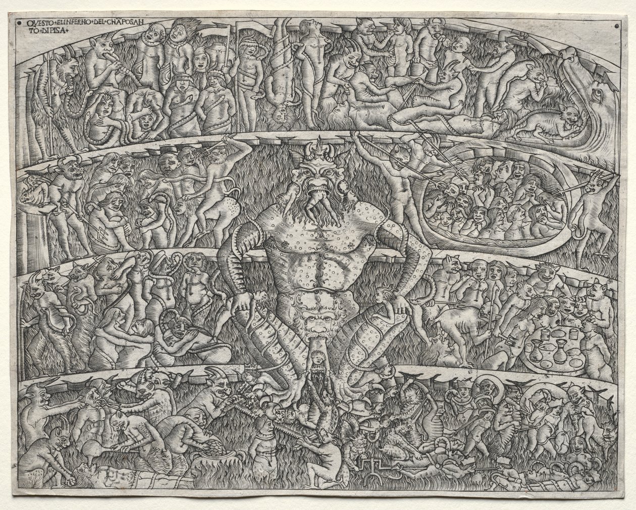 Az Inferno Dante szerint a pisai Campo Santo freskója után alkotó: Unknown artist