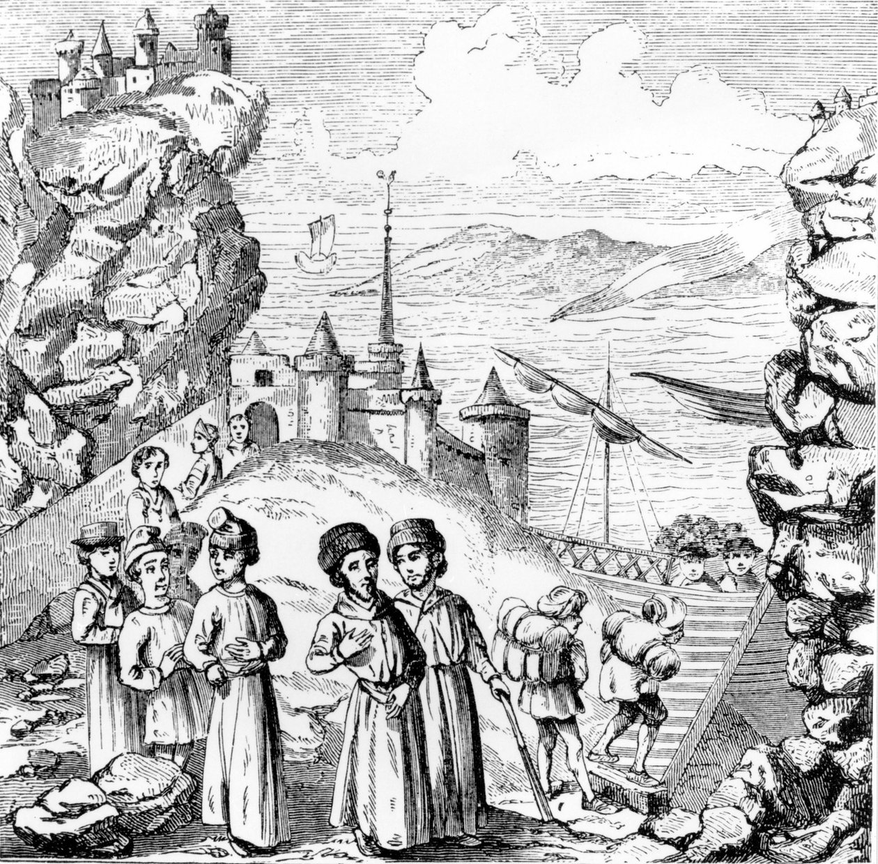 A zsidók Spanyolországból vadásztak. Egy 17. század eleji metszet reprodukciója. alkotó: Unknown artist