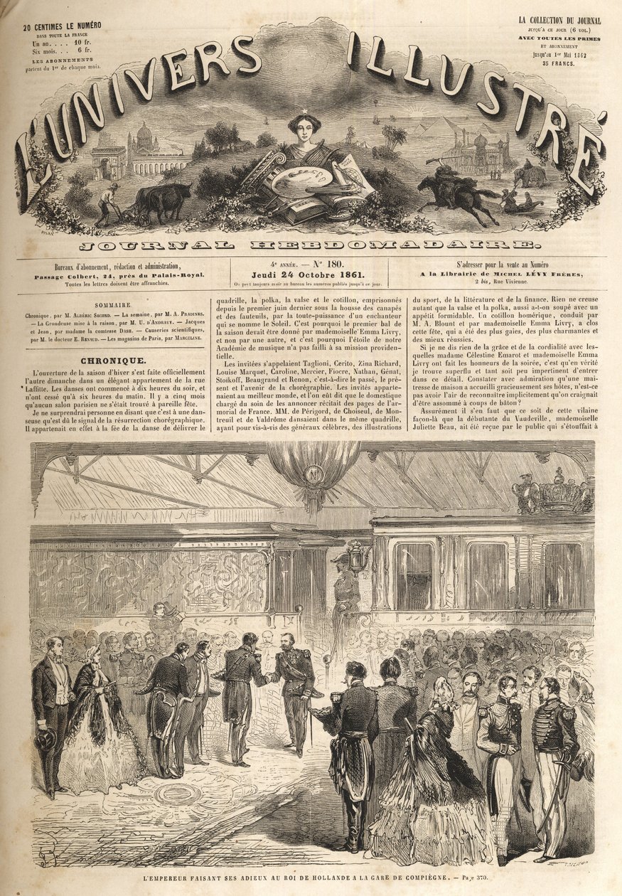 A holland király látogatása Compiegne-ben 1861 – III. Vilmos (1772-1849) alkotó: Unknown artist
