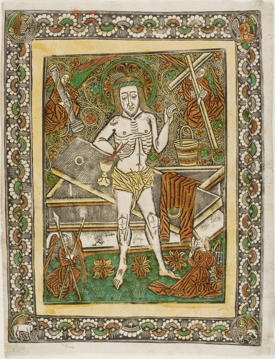 A Fájdalmas ember négy angyallal alkotó: Unknown artist