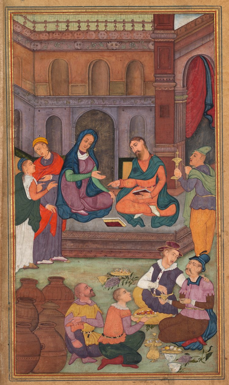 A kánai házasság, Jerome Xavier atya szentségtükréből (Mir’at al-quds) alkotó: Unknown artist