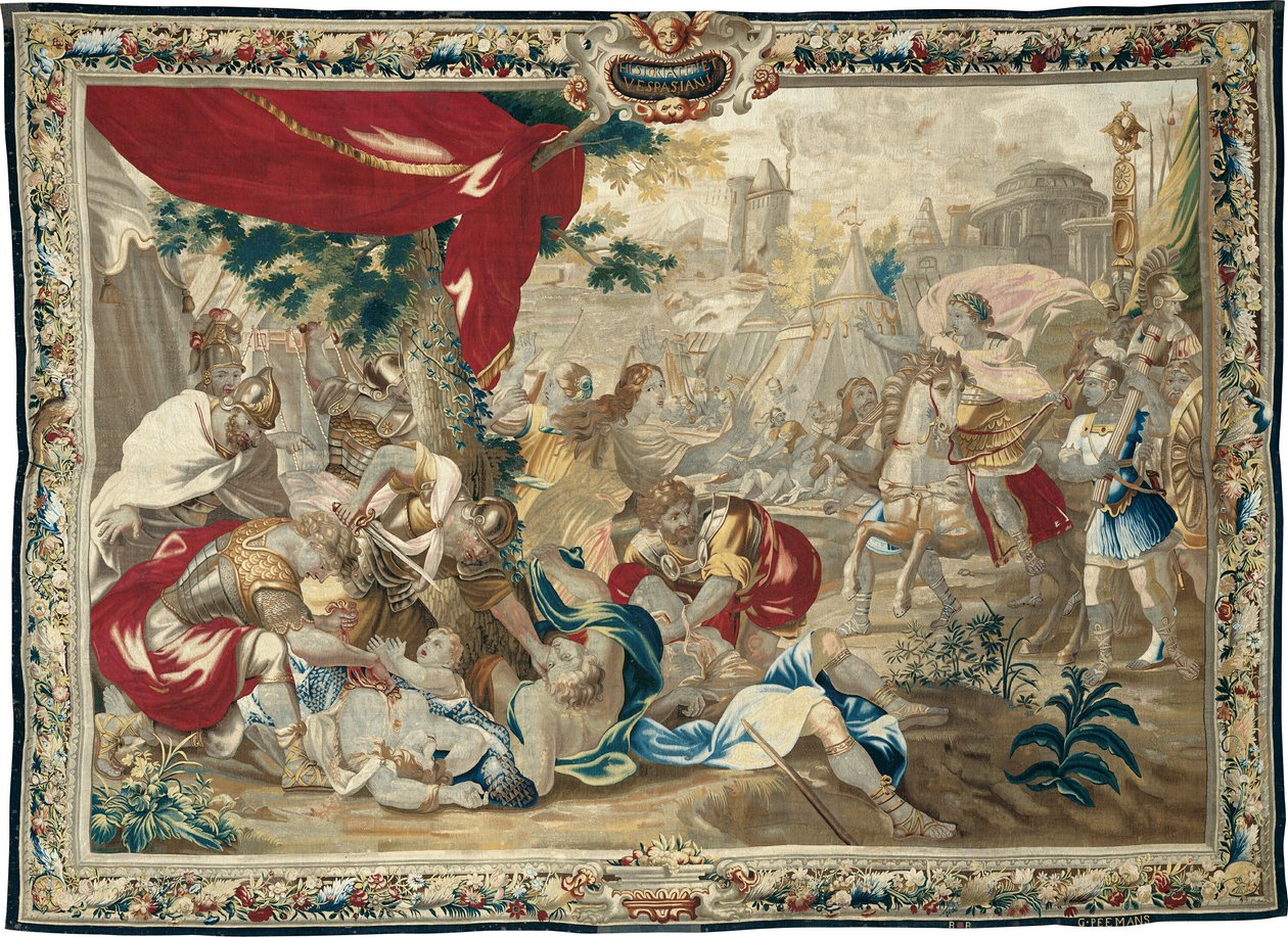 A jeruzsálemi mészárlás, a Titus és Vespasianus történetéből alkotó: Unknown artist
