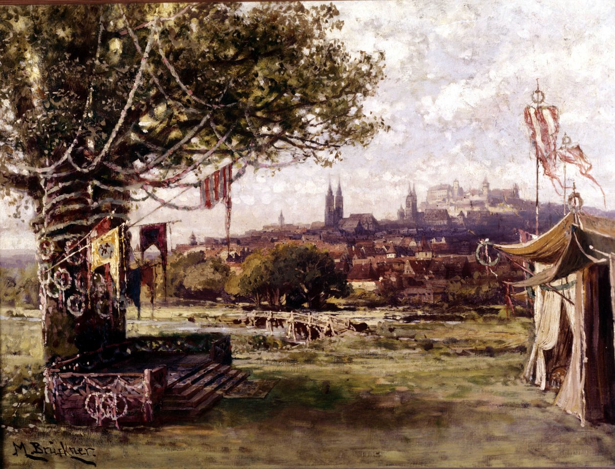 A nürnbergi mesterénekesek (Die Meistersinger von Nürnberg), Richard Wagner opera: Bruckner szcenográfia. Wagner Múzeum, Bayreuth. alkotó: Unknown artist