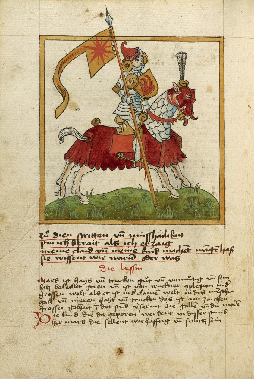 A Mars bolygó mint páncélos lovag lóháton alkotó: Unknown artist