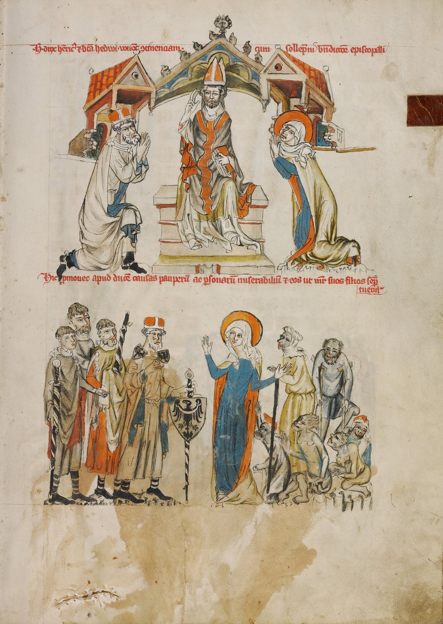 A szüzességi fogadalom; Szent Hedvig a szegények és betegek segítése alkotó: Unknown artist