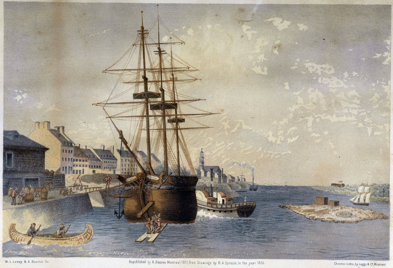 Montreal kikötője 1830-ban - Spronle alkotó: Unknown artist