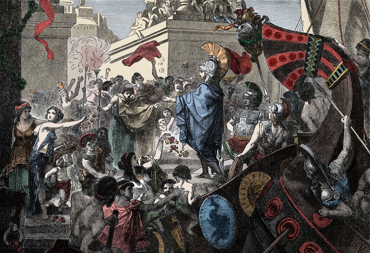 Alkibiadész visszatérése Athénbe - Görög ókor: Alkibiadész (i.e. 450-404) diadalmas visszatérése Athénbe, ie 407 alkotó: Unknown artist