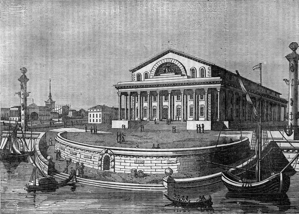 A szentpétervári (St. Petersburg) tőzsde Oroszországban 1836-ban. alkotó: Unknown artist