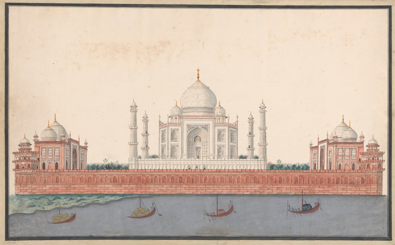 A Taj Mahal a folyóból alkotó: Unknown artist