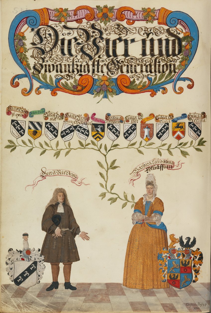 A huszonnegyedik generáció, Georg Veit Derrer alkotó: Unknown artist