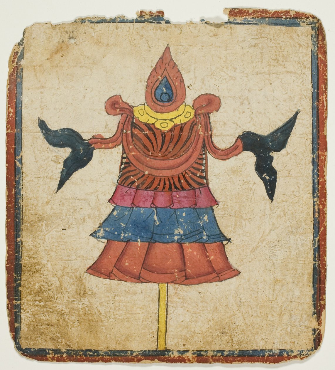 A győzelmi zászló (Dhwaja), egy beavatási kártyakészletből (Tsakali) alkotó: Unknown artist