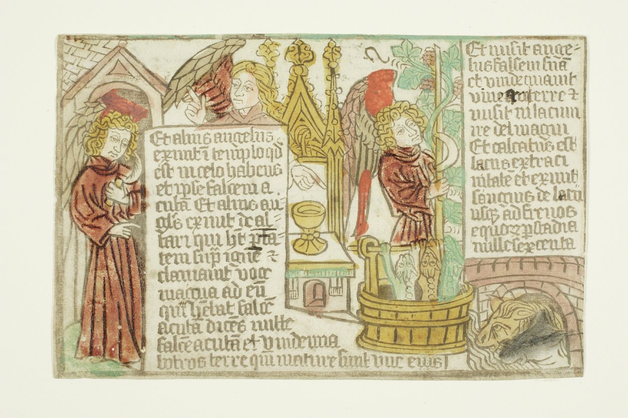 A szőlőszemek szürete, a Blockbook Apokalipszis című kötetből alkotó: Unknown artist
