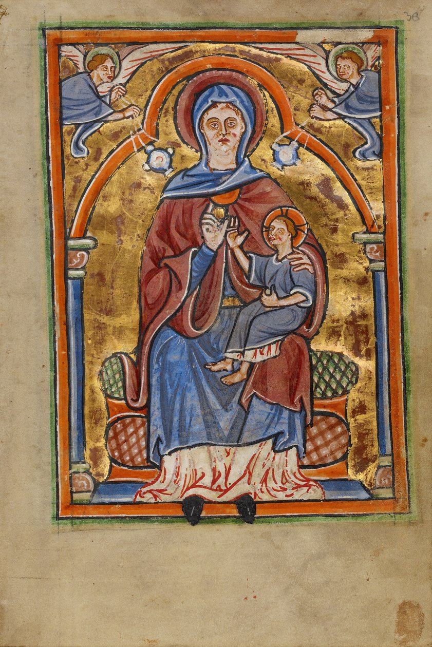 A Szűzanya és a gyermek trónolva alkotó: Unknown artist