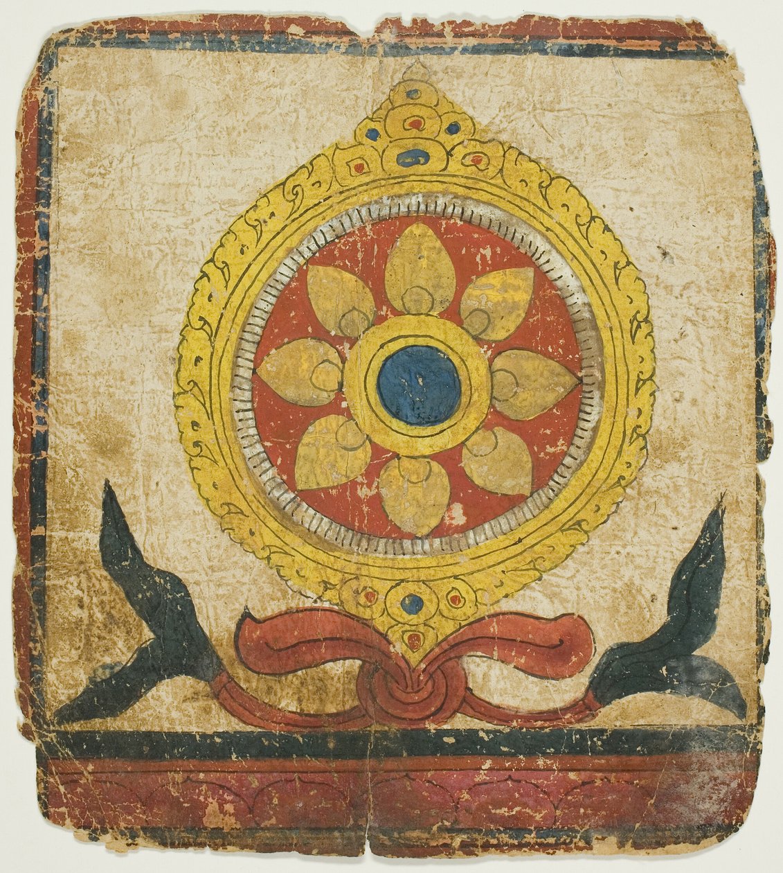 A Törvény Kereke (Dharmachakra), egy beavatási kártyakészletből (Tsakali) alkotó: Unknown artist