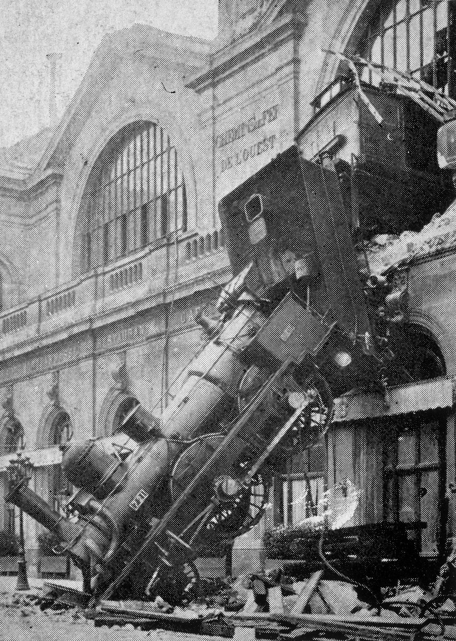 Baleset a párizsi Montparnasse állomáson október 25-én alkotó: Unknown artist