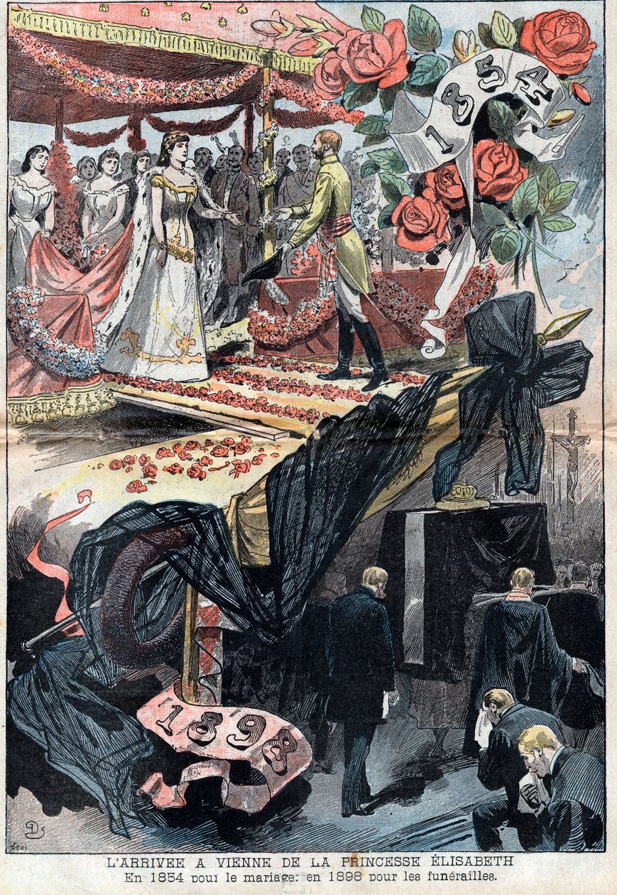 Elisabeth de Wittelsbach érkezése Bécsbe alkotó: Unknown artist