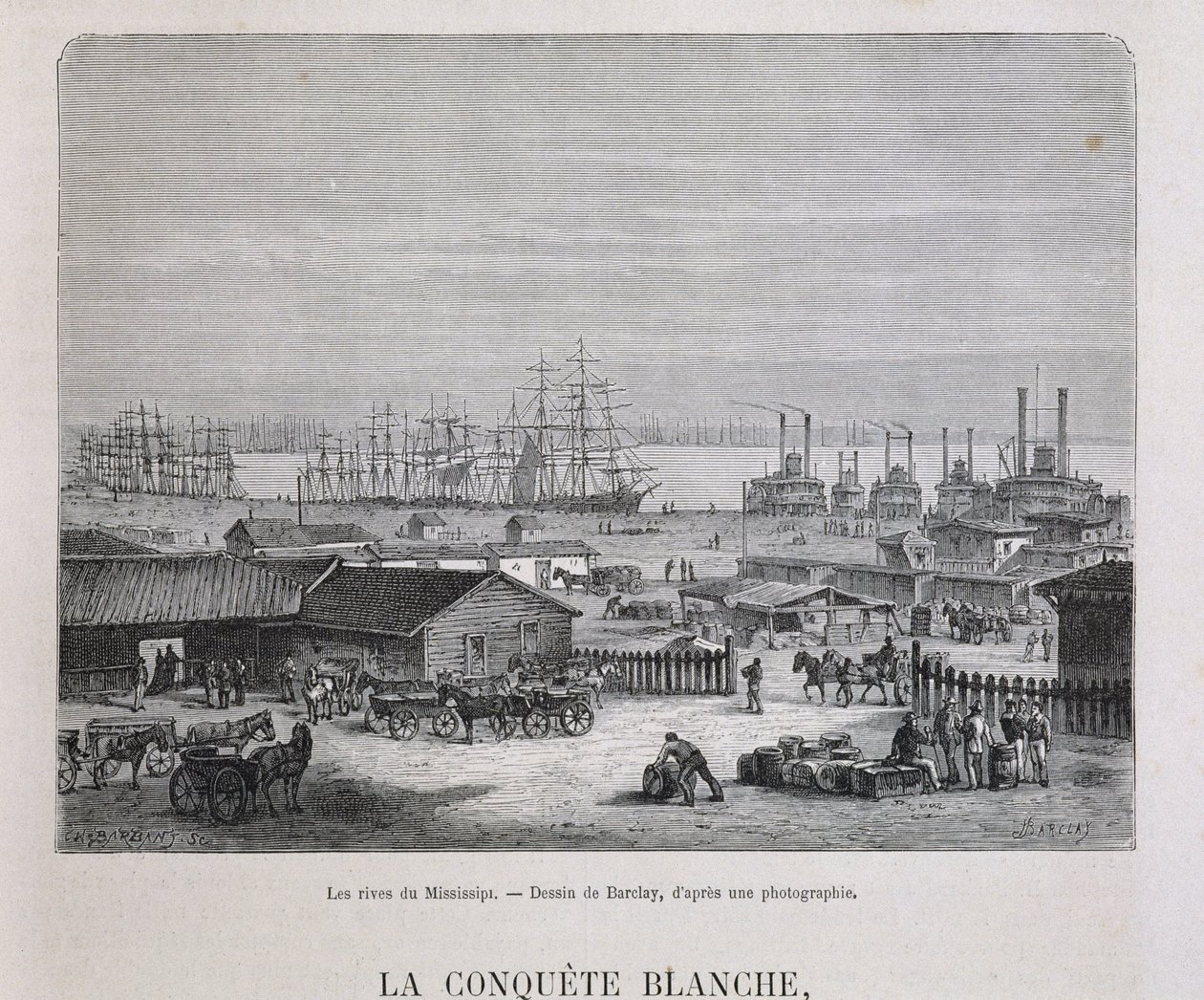 A Mississippi partjai - in „” Le tour du monde””, 2. szem. 1876 alkotó: Unknown artist