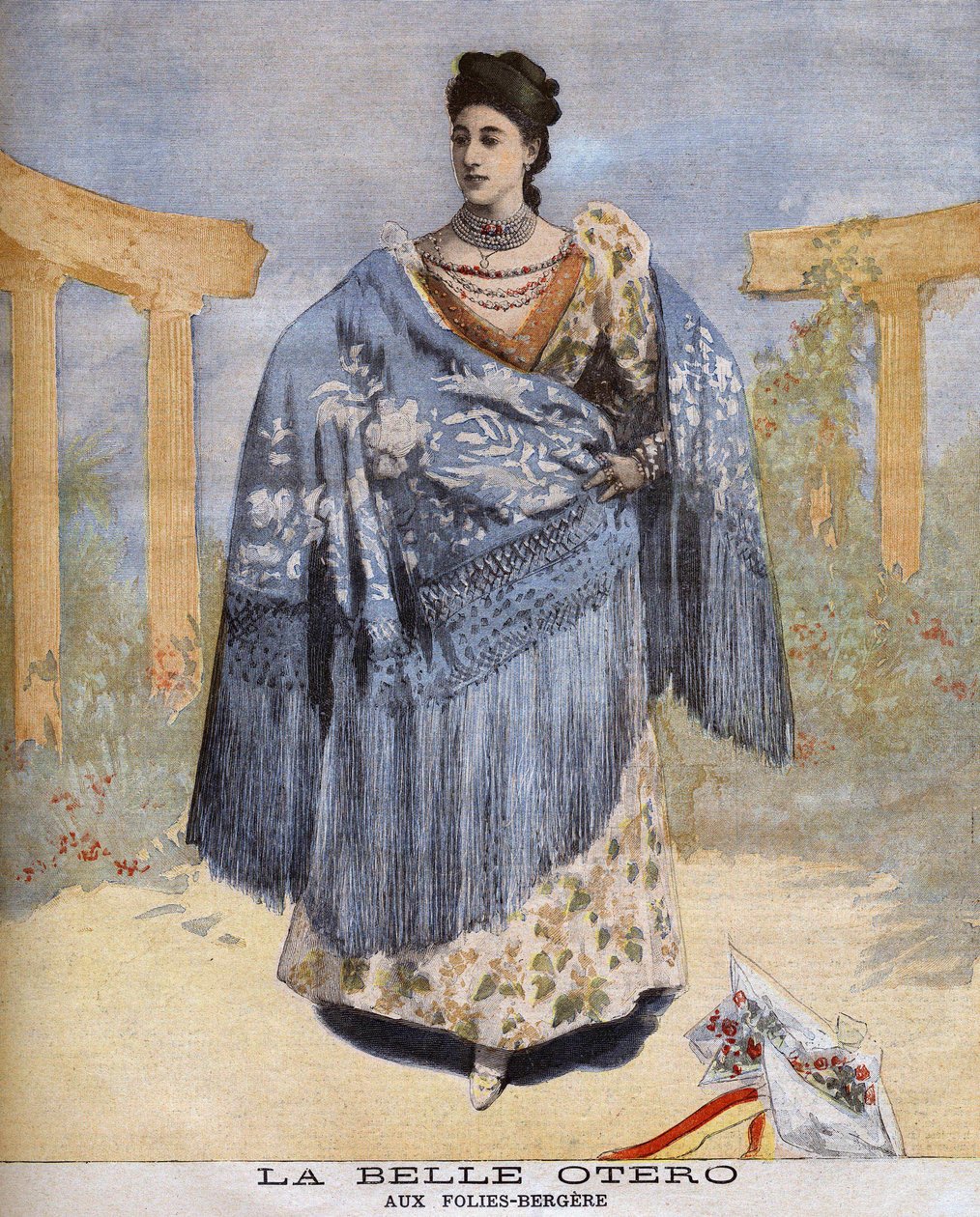 A gyönyörű Otero a Folies-Bergères-ben 1894-ben alkotó: Unknown artist