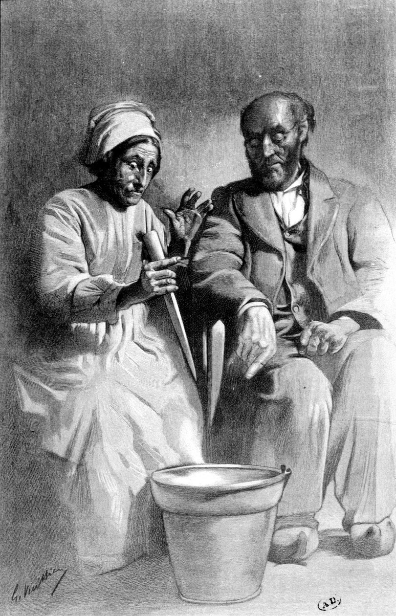 A tükröződő kép varázsa - litográfia, 19. század vége alkotó: Unknown artist