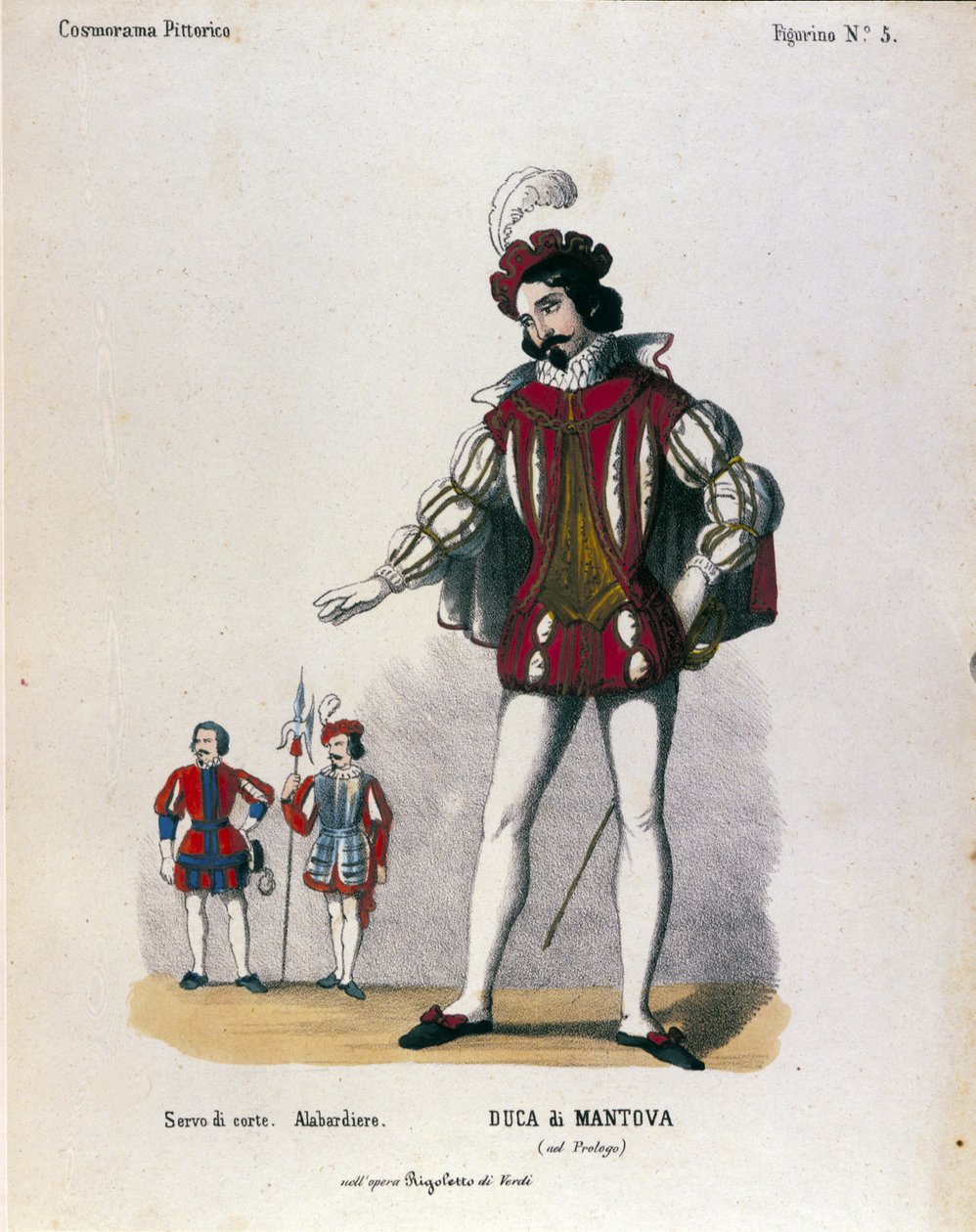 Mantua hercegének karaktere Giuseppe Verdi (1813-1901) zeneszerző „Rigoletto” című operájában alkotó: Unknown artist